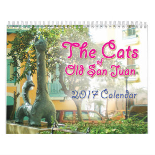Katterna i den gamla San Juan-kalendern 2017 Kalender