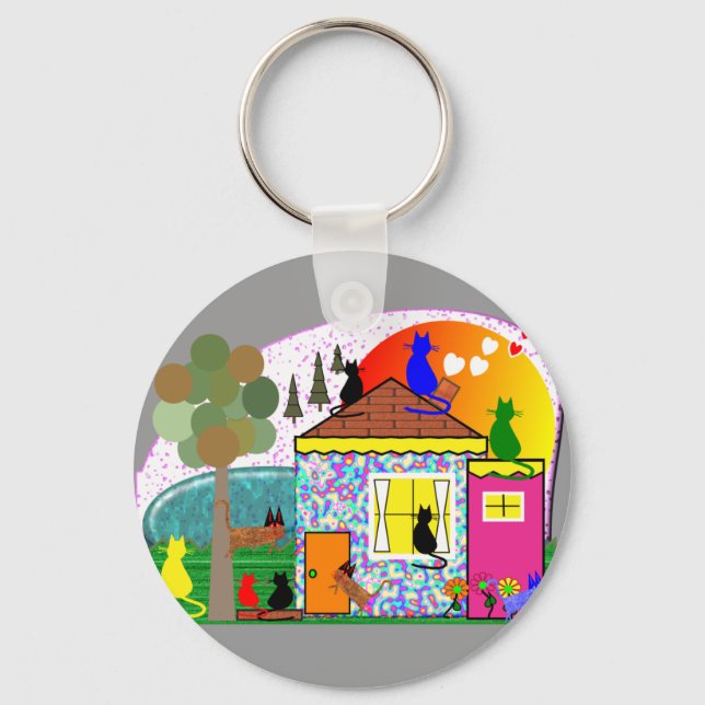 Katterna tar över parlamentet nyckelring (Framsida)