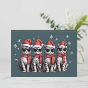 Katters jul Kattmamma Holiday Xmas Tomte Julkort