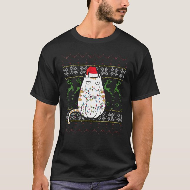 Katters jultröja  Ful jultröja  Ch T Shirt (Framsida)