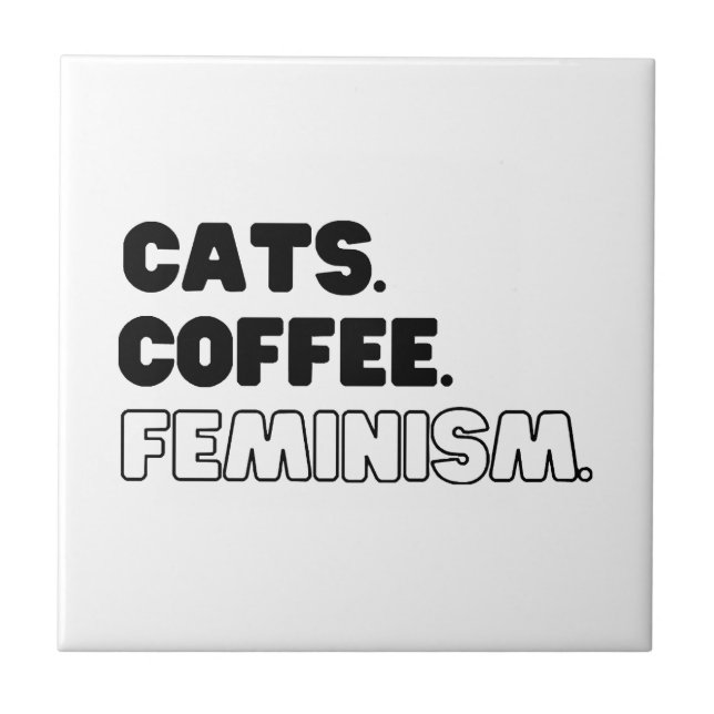 Katters Kaffe Feminism Kakelplatta (Framsidan)