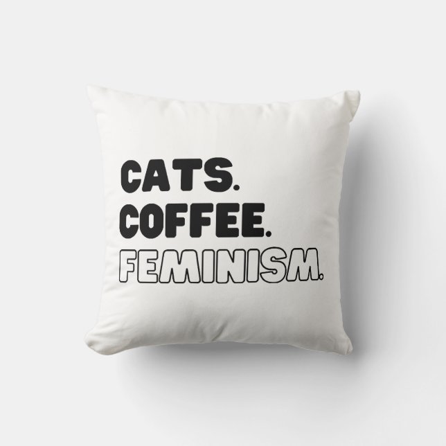 Katters Kaffe Feminism Kudde (Framsida)