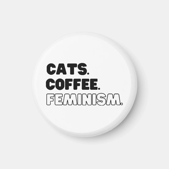Katters Kaffe Feminism Magnet (Framsidan)