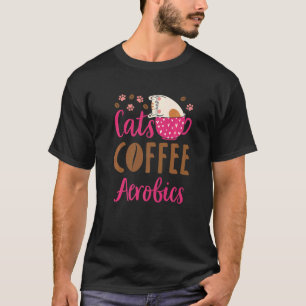 Katters Koffein Aerobics Katt Aerobics Träningskla T Shirt