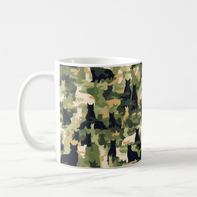 Katters militärkamouflage kaffemugg (Vänster)
