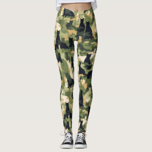 Katters militärkamouflage leggings
