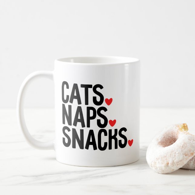 Katters tupplur snacks - Kattälskare Kaffemugg (Med munk)