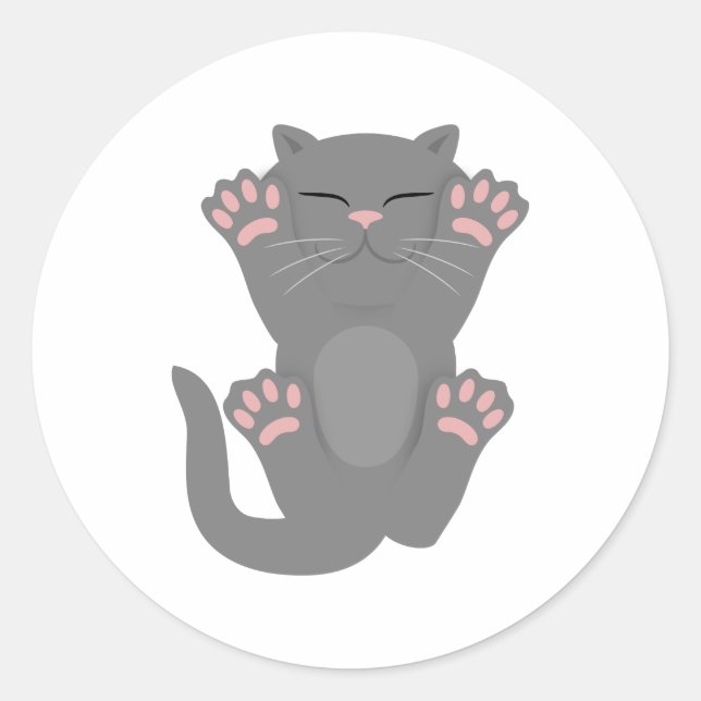 Kattespipande Runt Klistermärke (Framsida)