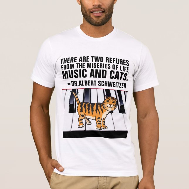 KATTETESTER, TVÅ ELAK FRÅN MISERIER AV LIV T SHIRT (Framsida)