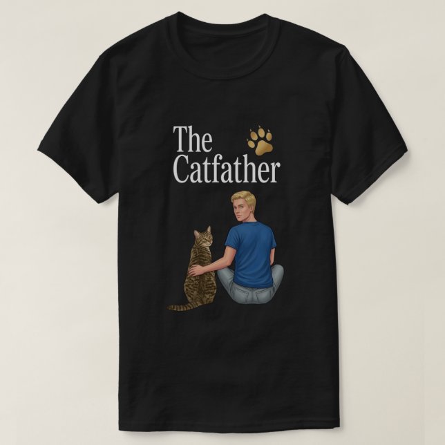 Kattfadern Tabby Kattägare Konst T Shirt (Design framsida)