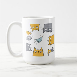 Kattfälla Roligt Gullet Kaos Kattkonst Kaffemugg