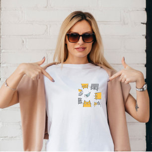 Kattfälla Roligt Gullet Kaos Kattkonst T Shirt