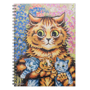 Kattfamilj Louis Wain Anteckningsbok