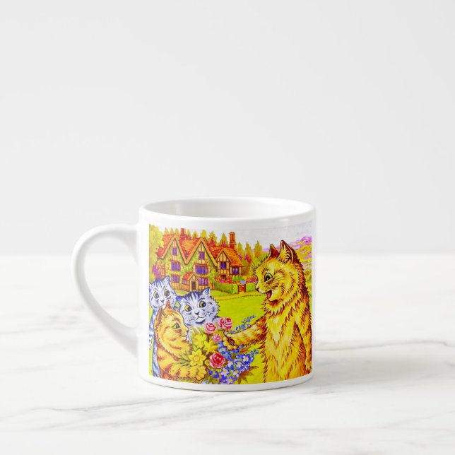 Kattfamiljen i Garden Espressomugg (Vänster)