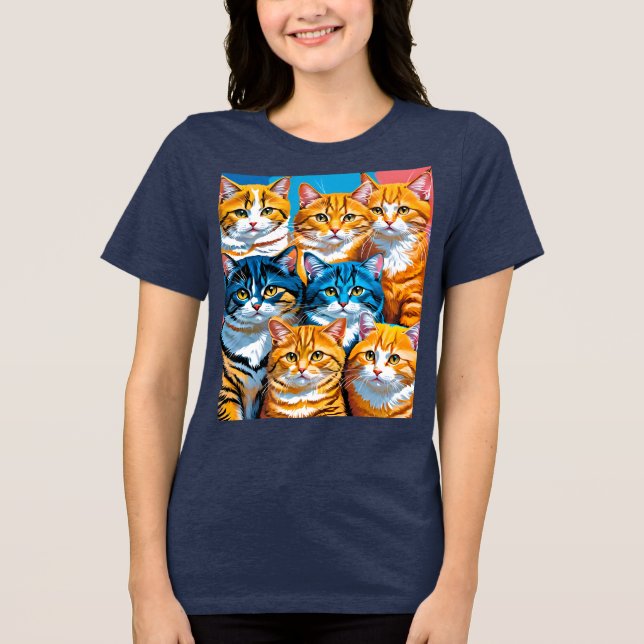 Kattfamiljen T Shirt (Framsida)