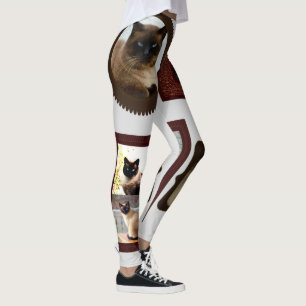 Kattfamiljens roligt för kvinnor i Siamese Leggings