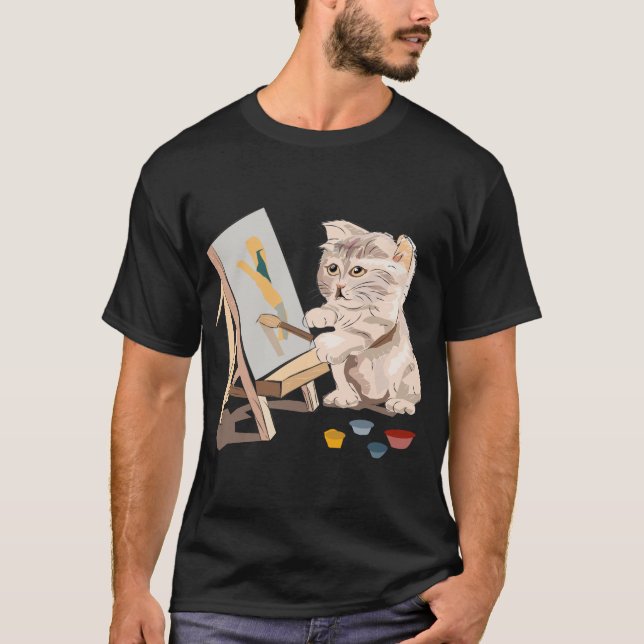 Kattfärg T Shirt (Framsida)