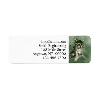 Kattfärgning Returadress Etikett