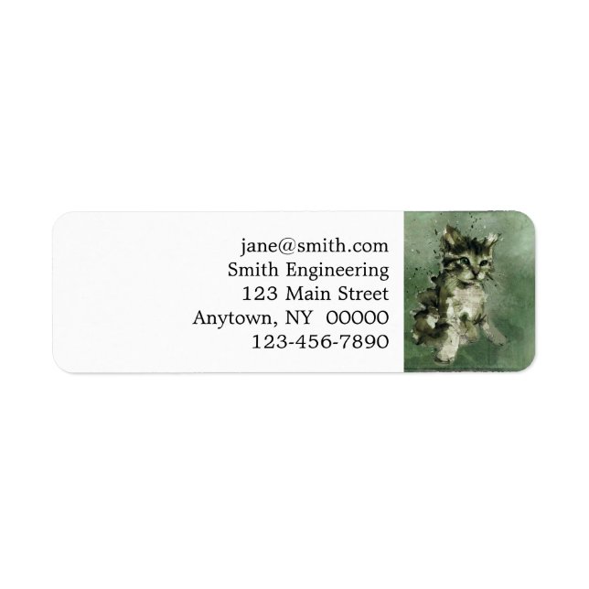 Kattfärgning Returadress Etikett (Framsidan)