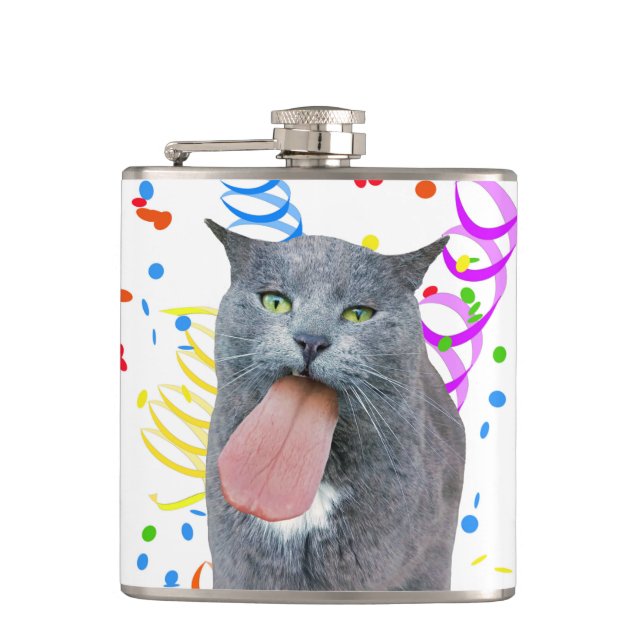 Kattfest har tagit tungan? fickplunta (Framsidan)