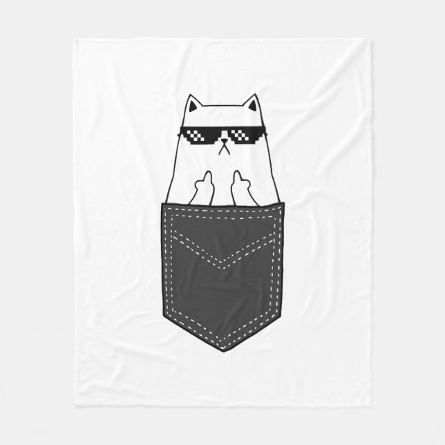 kattficka fleecefilt (Framsidan)