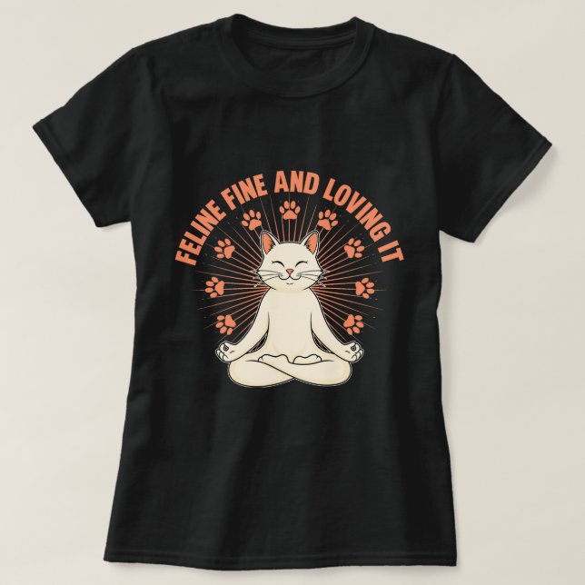 Kattfin – Själsäkert Linne T Shirt (Design framsida)