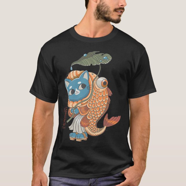 Kattfisk Yokai T Shirt (Framsida)