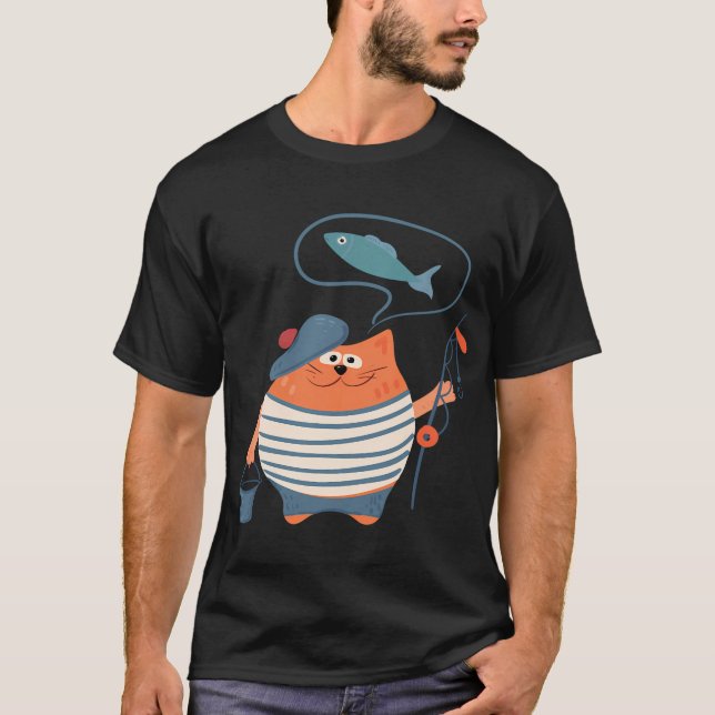 Kattfiskare T Shirt (Framsida)