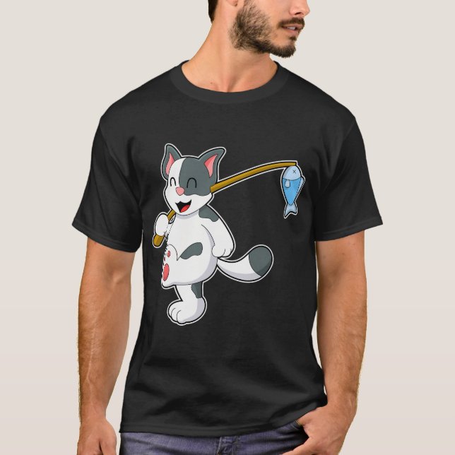 Kattfiske Hahahaha Klotterkompisar T Shirt (Framsida)