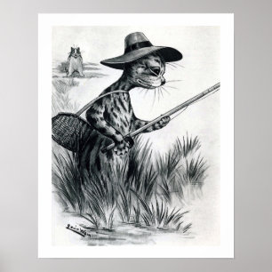 Kattfiske, Louis Wain Poster