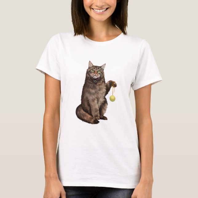 Kattfläktar - Maine Coon T Shirt (Framsida)