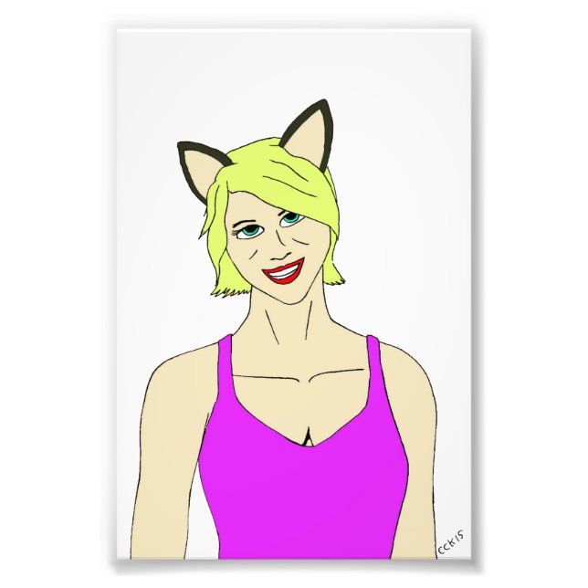 kattflicka fototryck (Framsidan)