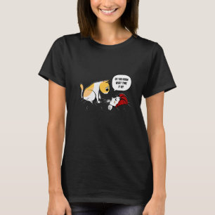 kattflicka hungrig irriterande t shirt