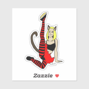 kattflicka klistermärken