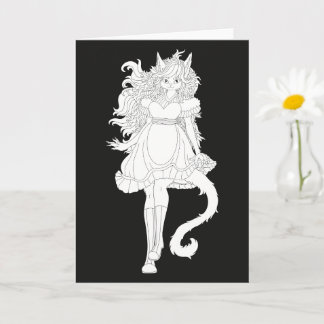 Kattflicka Kort