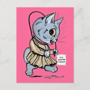 Kattflicka, Louis Wain Vykort