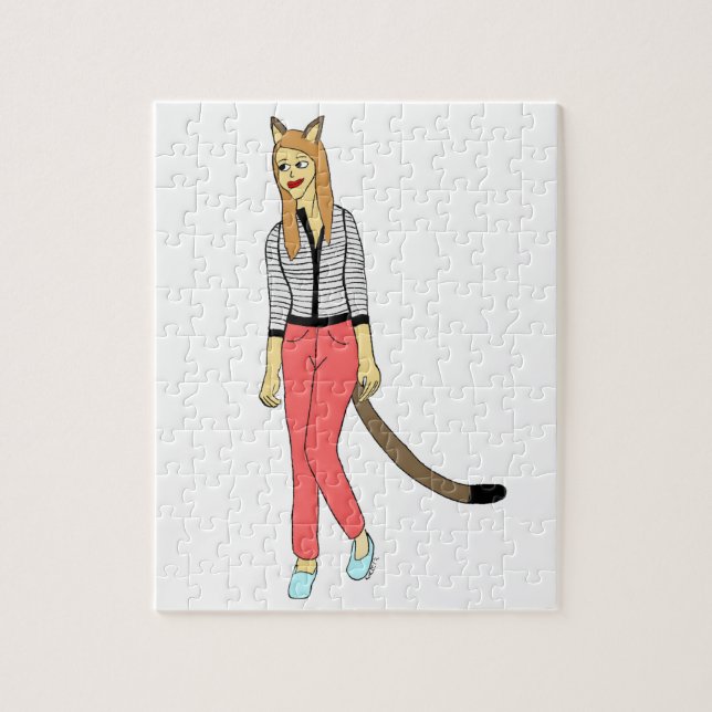kattflicka pussel (Vertikal)
