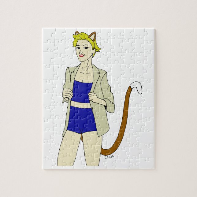 kattflicka   pussel (Vertikal)