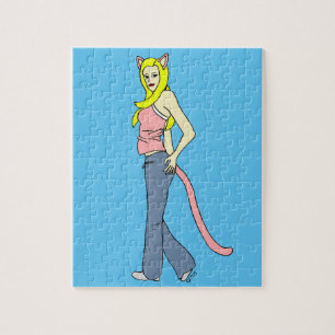 kattflicka pussel