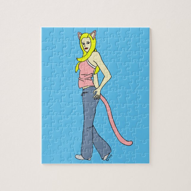 kattflicka   pussel (Vertikal)