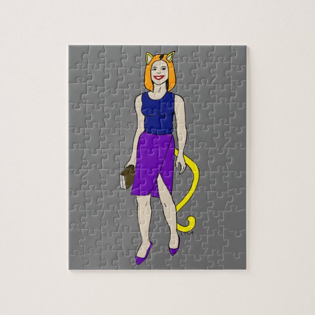 kattflicka pussel (Vertikal)