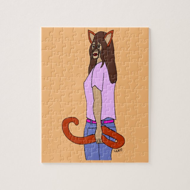 kattflicka   pussel (Vertikal)