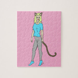 kattflicka pussel