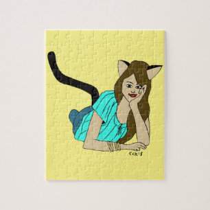 kattflicka pussel