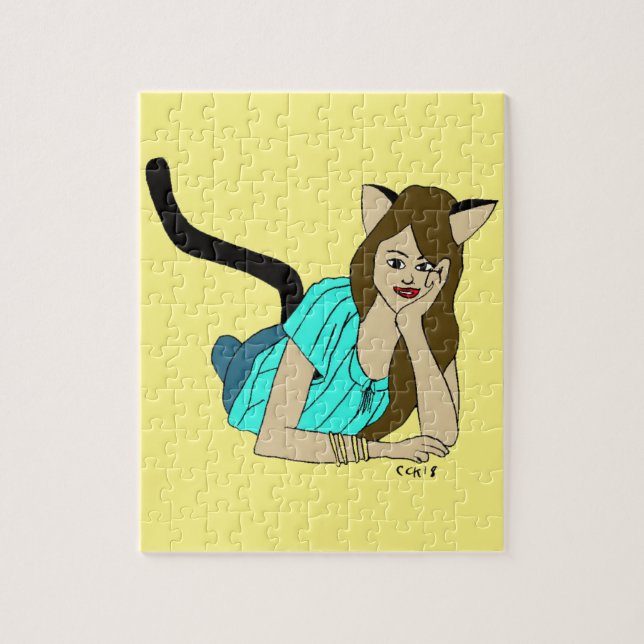 kattflicka  pussel (Vertikal)
