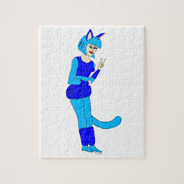 kattflicka  pussel (Vertikal)
