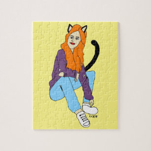 kattflicka pussel