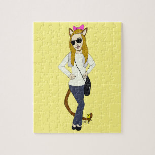 kattflicka pussel