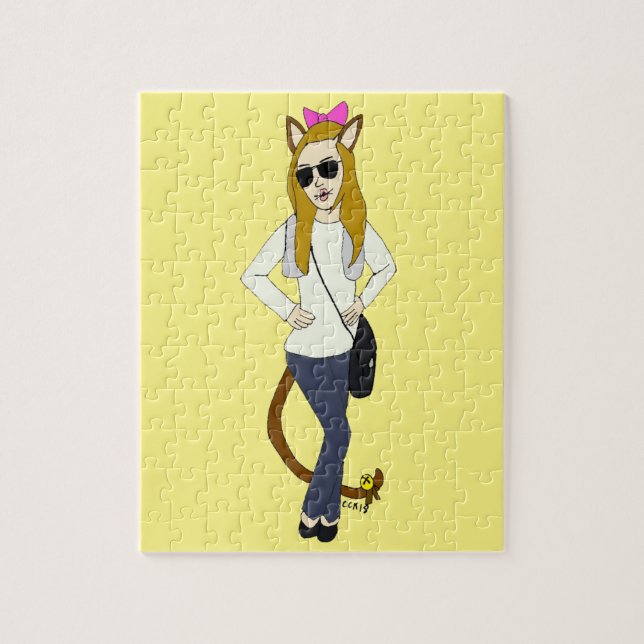 kattflicka   pussel (Vertikal)