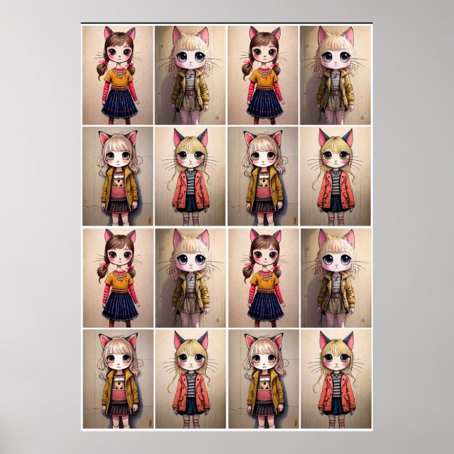 Kattflickor (AI) Poster (Framsidan)